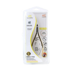 HNSQ-F168 Square Head , (Half Gold), Jaw 16 , Double Spring Cuticle Nipper Stainless Steel 420