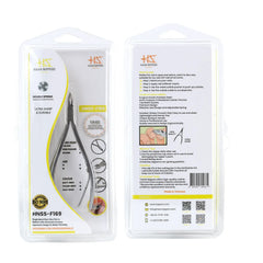 HNSS-F169 Semi-Square Head , (Matt Grey), Jaw 14 , Double Spring Cuticle Nipper Stainless Steel 420
