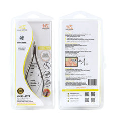 HNSS-F173 Semi-Square Head , (Polish Grey), Jaw 16 , Double Spring Cuticle Nipper Stainless Steel 420