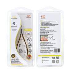 HNSS-F174 Semi-Square Head , (Half Gold), Jaw 16 , Double Spring Cuticle Nipper Stainless Steel 420
