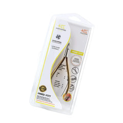 HNRD-F177 Round Head , (Half Gold), Jaw 14 , Double Spring Cuticle Nipper Stainless Steel 420