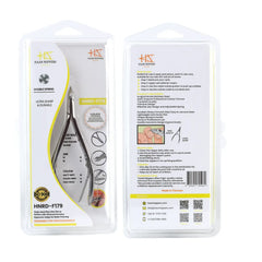 HNRD-F179 Round Head , (Polish Grey), Jaw 16 , Double Spring Cuticle Nipper Stainless Steel 420