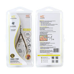 HNRD-F180 Round Head , (Half Gold), Jaw 16 , Double Spring Cuticle Nipper Stainless Steel 420