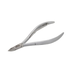 HNSS-B035 Semi-Square Head Cuticle Nipper, Jaw 14, Single Spring, Matt Grey, Stainless Steel 420