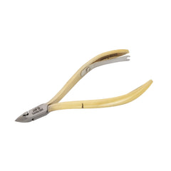 HNSQ-B045 Square Head , (Half Gold), Jaw 14 , Double Spring Cuticle Nipper Stainless Steel 420