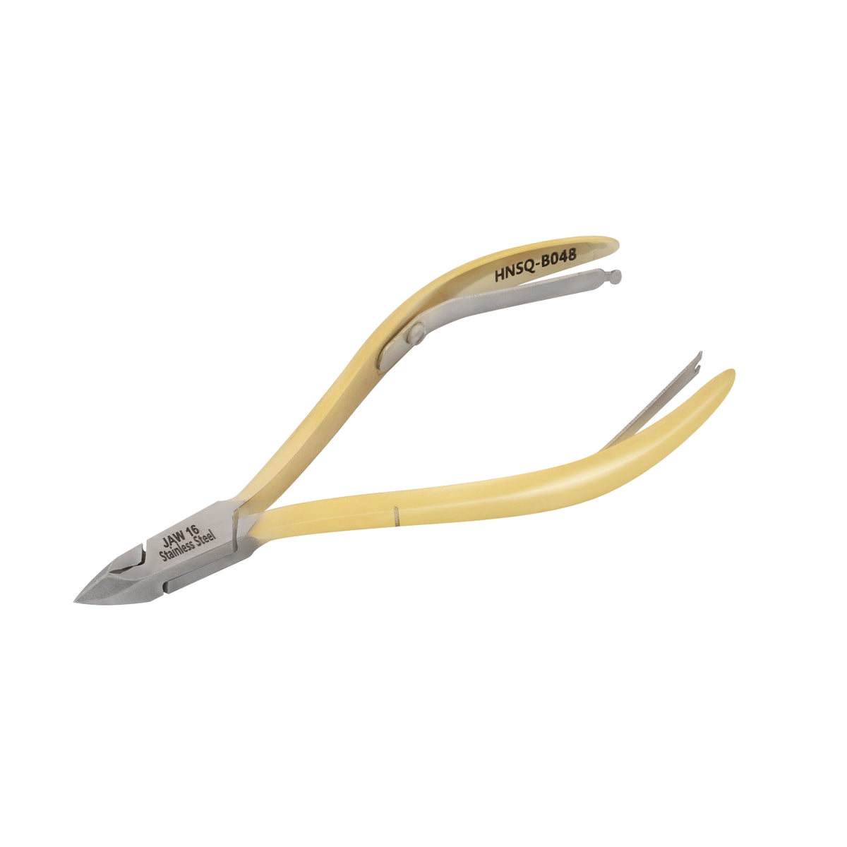HNSQ-B048 Square Head , (Half Gold), Jaw 16 , Double Spring Cuticle Nipper Stainless Steel 420
