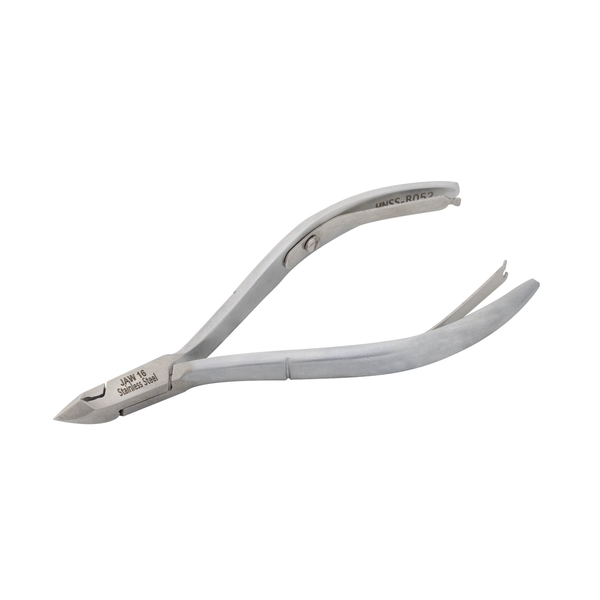 HNSS-B052 Semi-Square Head , (Matt Grey), Jaw 16 , Double Spring Cuticle Nipper Stainless Steel 420