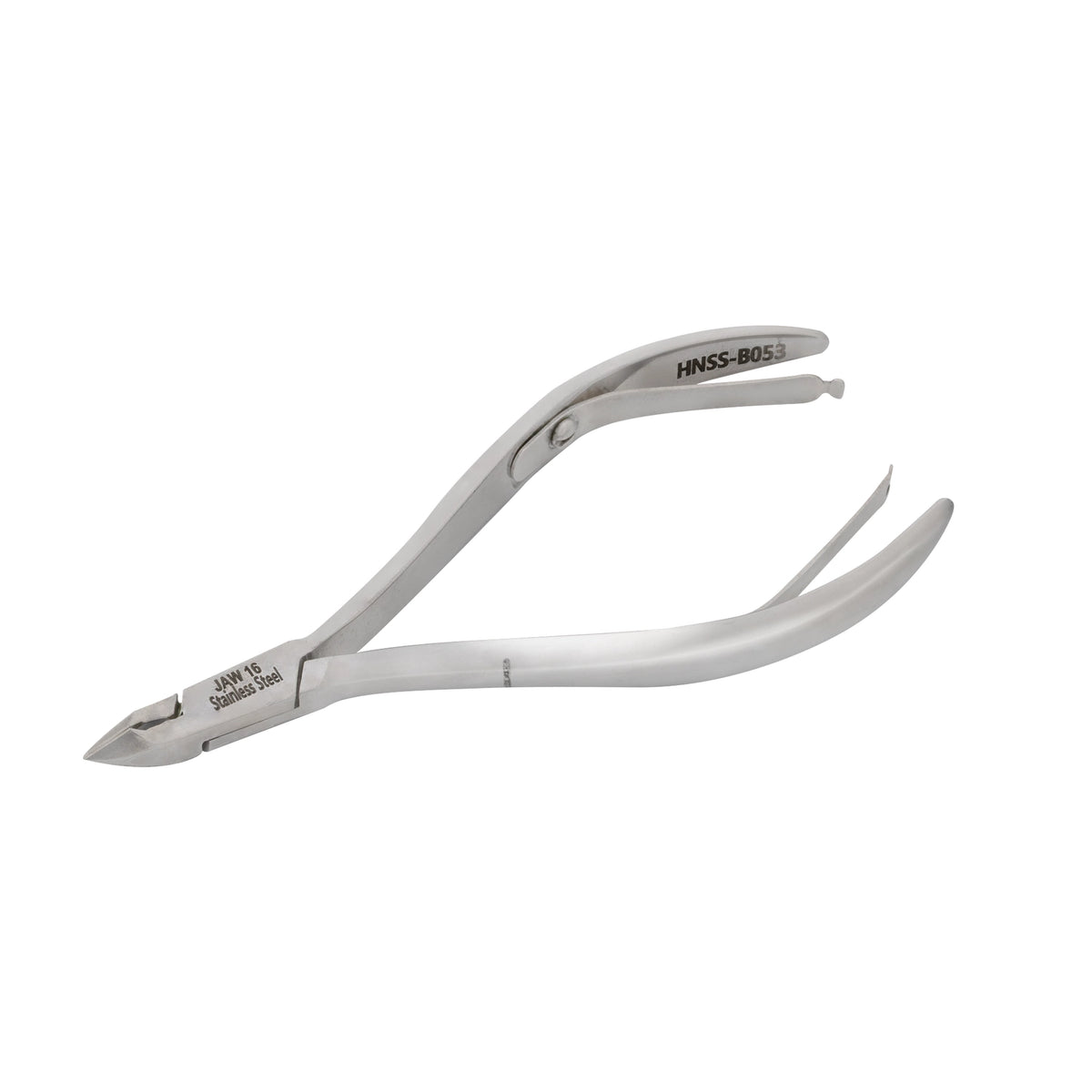 HNSS-B053 Semi-Square Head , (Polish Grey), Jaw 16 , Double Spring Cuticle Nipper Stainless Steel 420