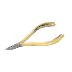 HNRD-B057 Round Head , (Half Gold), Jaw 14 , Double Spring Cuticle Nipper Stainless Steel 420