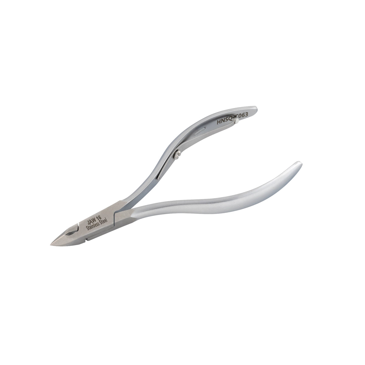 HNSQ-C063 Square Head , (Matt Grey), Jaw 16 ,Single Spring Cuticle Nipper Stainless Steel 420