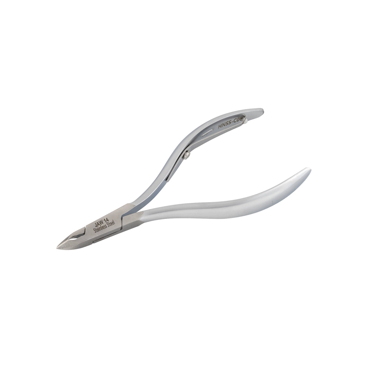 HNSS-C065  Semi-Square Head , (Matt Grey), Jaw 14, Single Spring Cuticle Nipper Stainless Steel 420