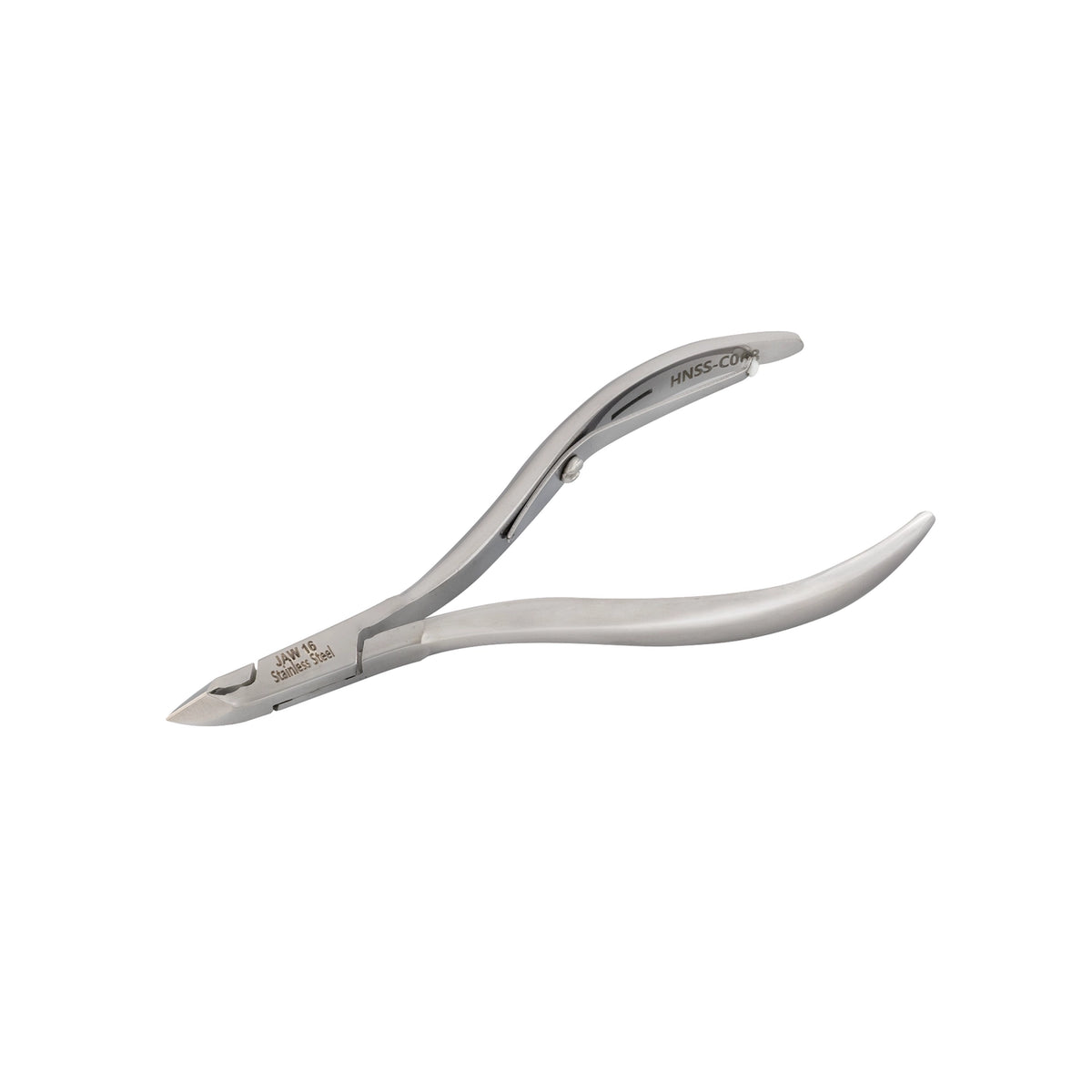 HNSS-C068 Semi-Square Head , (Polish Grey), Jaw 16 ,Single Spring Cuticle Nipper Stainless Steel 420