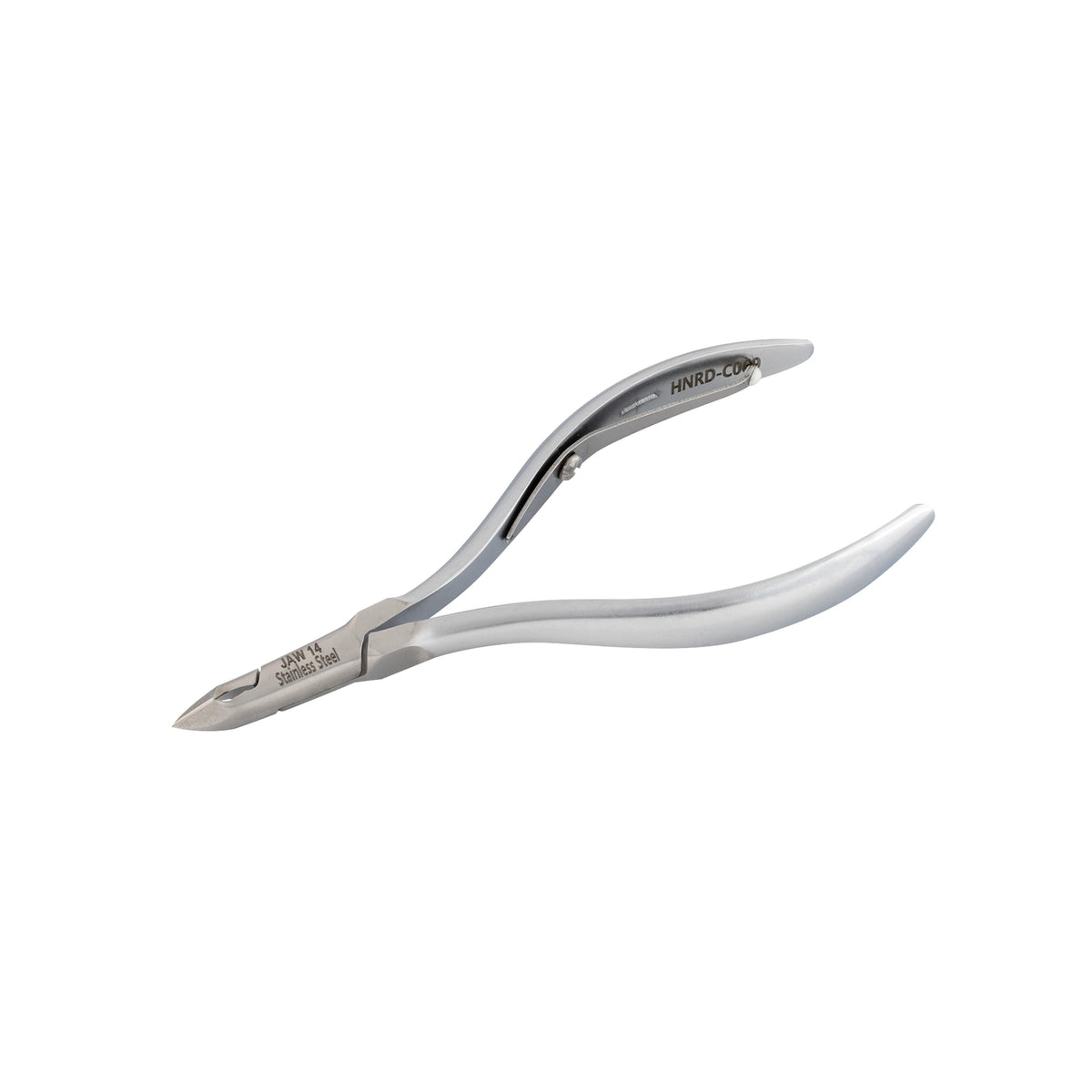 HNRD-C069 Round Head , (Matt Grey), Jaw 14 ,Single Spring Cuticle Nipper Stainless Steel 420