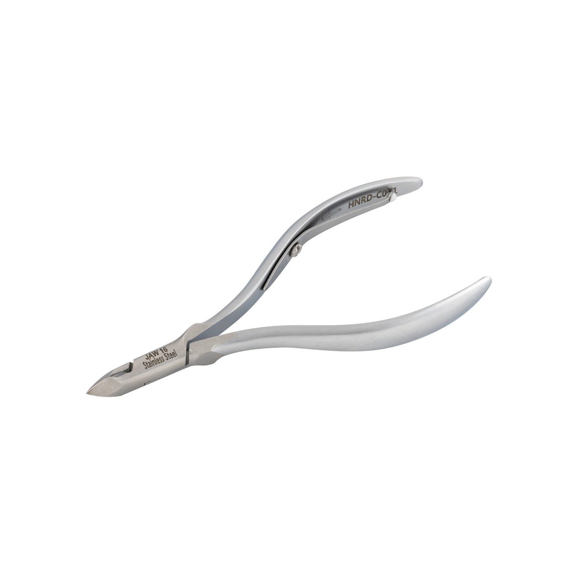 HNRD-C071 Round Head , (Matt Grey), Jaw 16 ,Single Spring Cuticle Nipper Stainless Steel 420