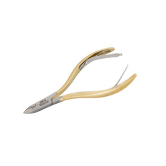HNSS-C084 Semi-Square Head , (Half Gold), Jaw 16, Double Spring Cuticle Nipper Stainless Steel 420