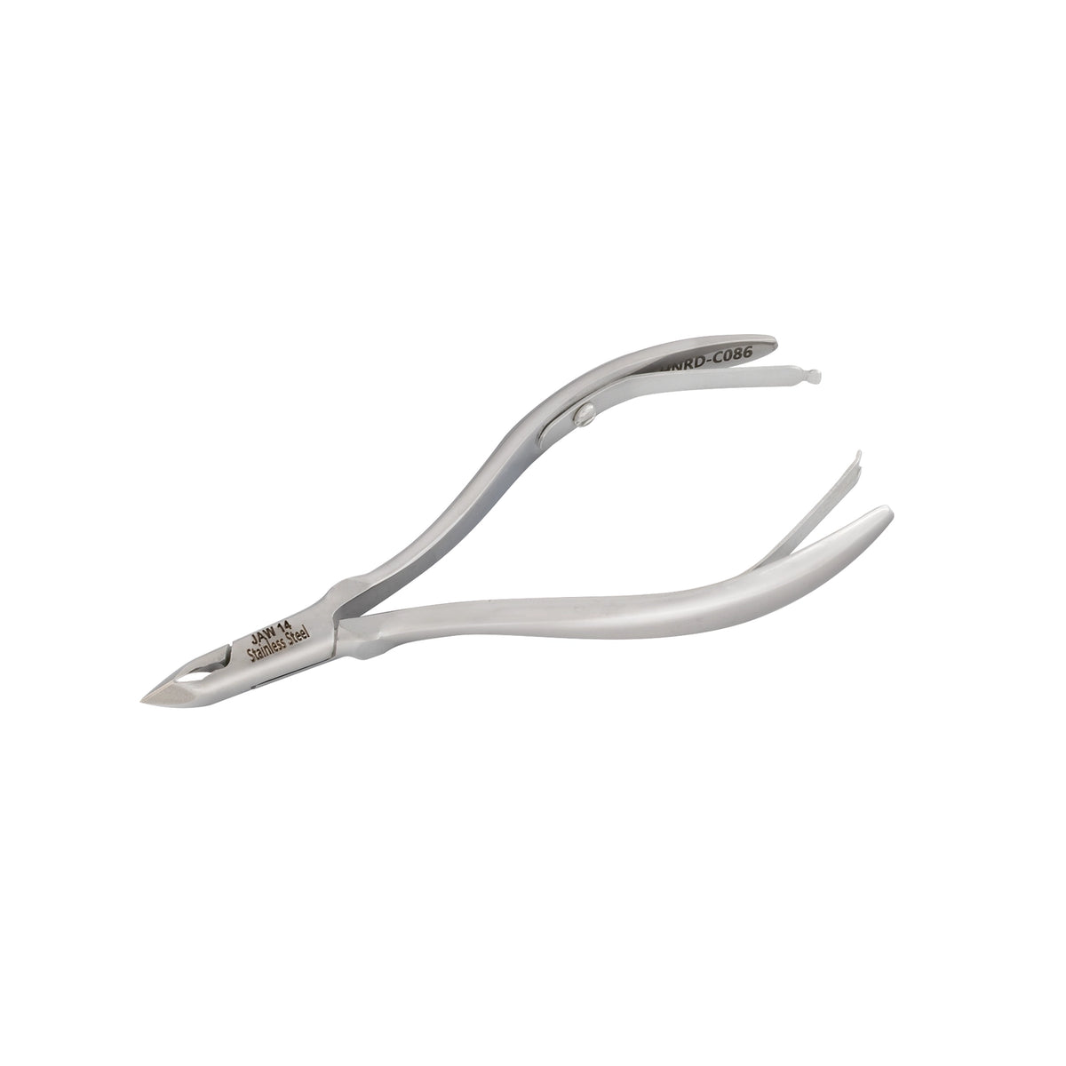 HNRD-C086 Round Head , (Polish Grey), Jaw 14, Double Spring Cuticle Nipper Stainless Steel 420