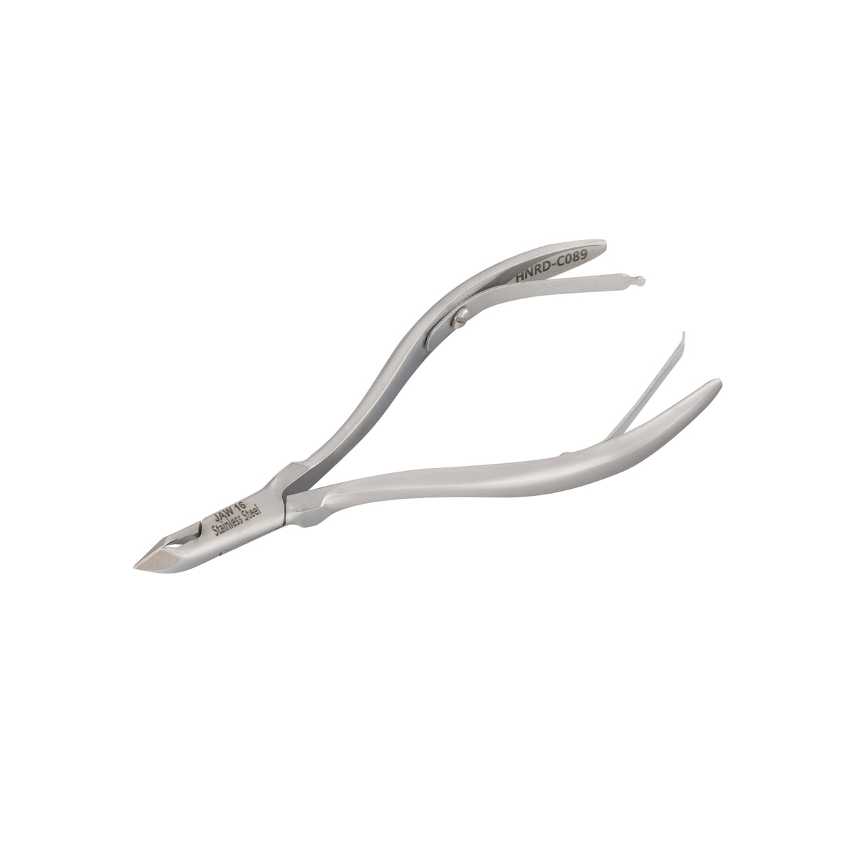 HNRD-C089 Round Head , (Polish Grey), Jaw 16, Double Spring Cuticle Nipper Stainless Steel 420