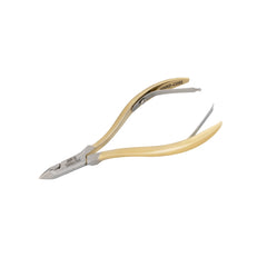 HNRD-C090 Round Head , (Half Gold), Jaw 16, Double Spring Cuticle Nipper Stainless Steel 420