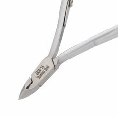 HNSQ-B031 Square Head Cuticle Nipper, Jaw 14, Single Spring, Matt Grey, Stainless Steel 420