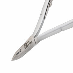 HNSS-B035 Semi-Square Head Cuticle Nipper, Jaw 14, Single Spring, Matt Grey, Stainless Steel 420