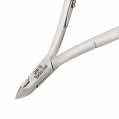 HNSS-B038 Semi-Square Head Cuticle Nipper, Jaw 16, Single Spring, Polish Grey, Stainless Seel 420