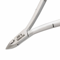 HNSQ-B044 Square Head , (Polish Grey), Jaw 14 , Double Spring Cuticle Nipper Stainless Steel 420