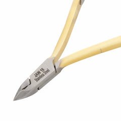 HNSQ-B048 Square Head , (Half Gold), Jaw 16 , Double Spring Cuticle Nipper Stainless Steel 420