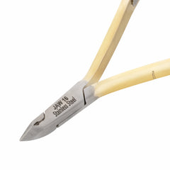 HNSS-B054 Semi-Square Head , (Half Gold), Jaw 16 , Double Spring Cuticle Nipper Stainless Steel 420