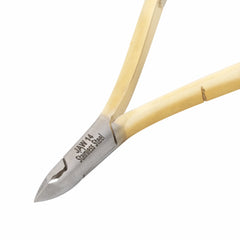 HNRD-B057 Round Head , (Half Gold), Jaw 14 , Double Spring Cuticle Nipper Stainless Steel 420
