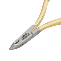 HNSQ-C078 Square Head , (Half Gold), Jaw 16, Double Spring Cuticle Nipper Stainless Steel 420