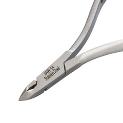 HNSS-C080 Semi-Square Head, (Polish Grey), Jaw 14, Double Spring Cuticle Nipper Stainless Steel 420