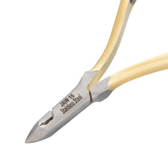 HNRD-C090 Round Head , (Half Gold), Jaw 16, Double Spring Cuticle Nipper Stainless Steel 420