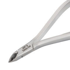 HNSS-F156 Semi-Square Head Cuticle Nipper, Jaw 14, Single Spring, Polish Grey, Stainless Steel 420