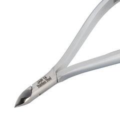 HNRD-F159  Round Head Cuticle Nipper, Jaw 14, Single Spring, Matt Grey, Stainless Steel 420