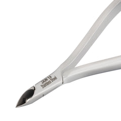 HNRD-F160 Round Head Cuticle Nipper, Jaw 14, Single Spring, Polish Grey, Stainless Steel 420