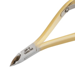 HNSQ-F165 Square Head , (Half Gold), Jaw 14 , Double Spring Cuticle Nipper Stainless Steel 420