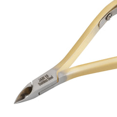 HNSQ-F168 Square Head , (Half Gold), Jaw 16 , Double Spring Cuticle Nipper Stainless Steel 420