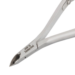 HNSS-F170 Semi-Square Head , (Polish Grey), Jaw 14 , Double Spring Cuticle Nipper Stainless Steel 420