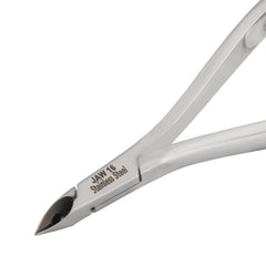 HNSS-F173 Semi-Square Head , (Polish Grey), Jaw 16 , Double Spring Cuticle Nipper Stainless Steel 420