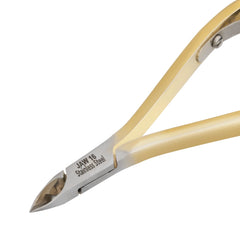 HNSS-F174 Semi-Square Head , (Half Gold), Jaw 16 , Double Spring Cuticle Nipper Stainless Steel 420