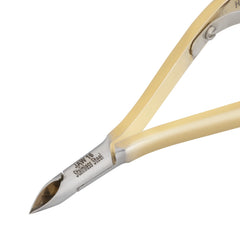 HNRD-F180 Round Head , (Half Gold), Jaw 16 , Double Spring Cuticle Nipper Stainless Steel 420