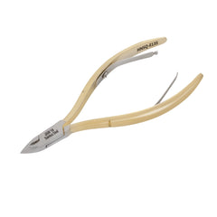 HNSQ-E135 Square Head , (Half Gold), Jaw 14 , Double Spring Cuticle Nipper Stainless Steel 420