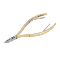 HNRD-E147 Round Head , (Half Gold), Jaw 14 , Double Spring Cuticle Nipper Stainless Steel 420