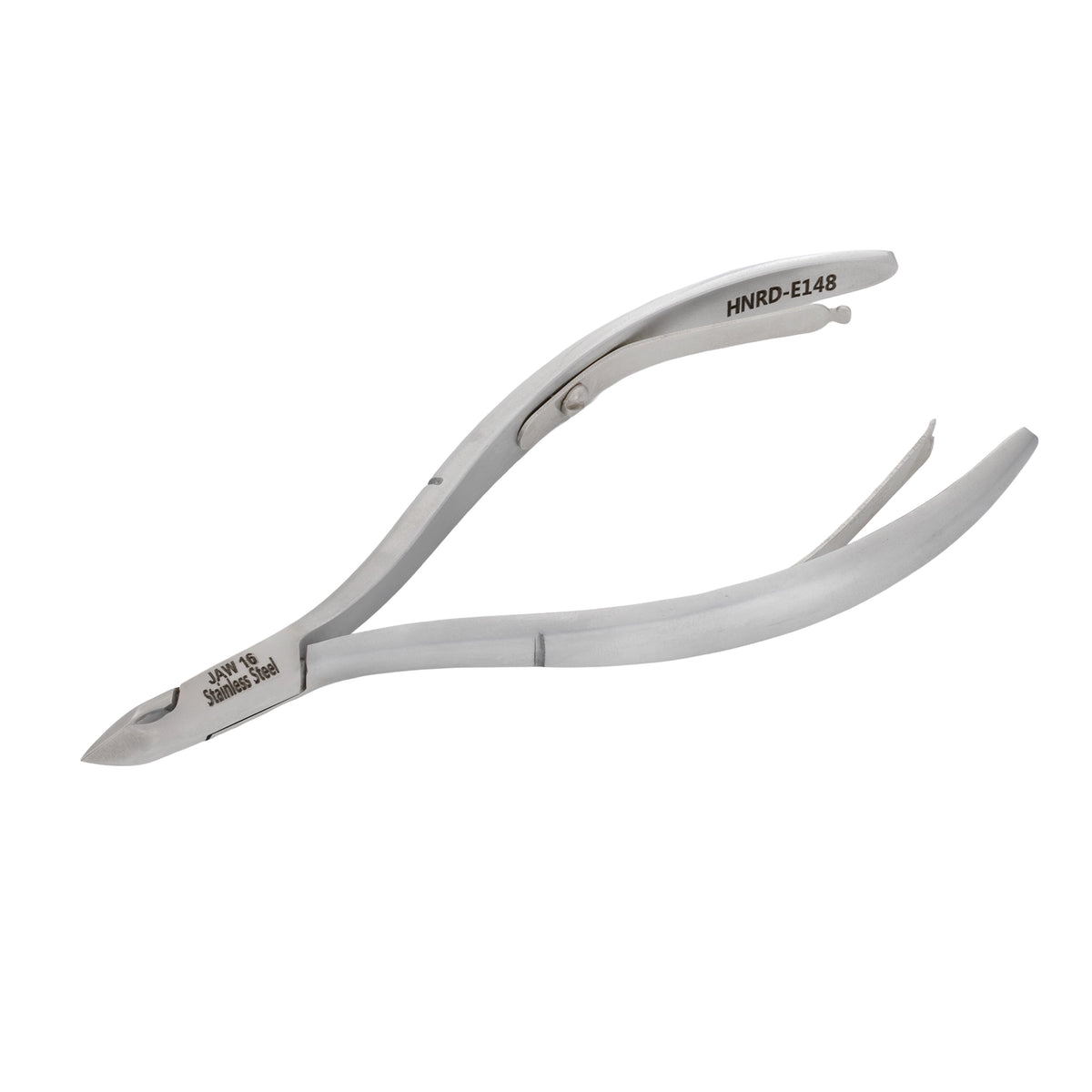 HNRD-E148 Round Head , (Matt Grey), Jaw 16 , Double Spring Cuticle Nipper Stainless Steel 420
