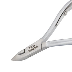 HNSS-D097 Semi-Square Head Cuticle Nipper, Jaw 16, Single Spring, Matt Grey, Stainless Steel 420