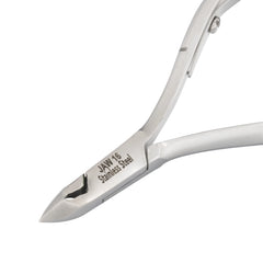 HNSS-D098 Semi-Square Head Cuticle Nipper, Jaw 16, Single Spring, Polish Grey, Stainless Steel 420