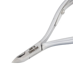 HNRD-D099 Round Head Cuticle Nipper, Jaw 14, Single Spring, Matt Grey, Stainless Steel 420