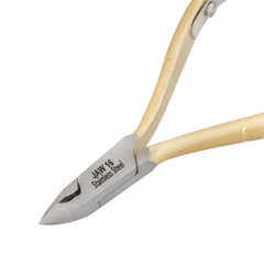 HNSQ-D108 Square Head , (Half Gold), Jaw 16 , Double Spring Cuticle Nipper Stainless Steel 420