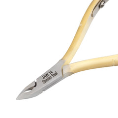 HNSS-D111  Semi-Square Head , (Half Gold), Jaw 14 , Double Spring Cuticle Nipper Stainless Steel 420