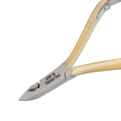 HNSS-D114 Semi-Square Head , (Half Gold), Jaw 16 , Double Spring Cuticle Nipper Stainless Steel 420